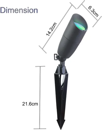 Vista 4 de Cheopha MR16 Bombilla LED que cambia de color de 12 V, iluminación de paisaje, RGB 5 W, 16 colores, luces de paisajismo al aire libre de aluminio