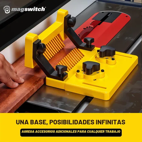 Vista 3 de Magswitch Kit de inicio de carpintería - Tabla de plumas y bloque de empuje