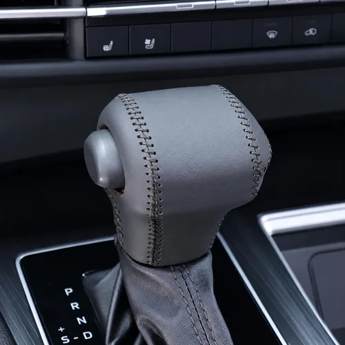 Vista 11 de Great-luck Funda Protectora de Perilla de Palanca de Cambios Automática de Cuero Genuino con Moldura, Accesorios Interiores Personalizados
