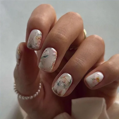 Vista 16 de Uñas Postizas Cuadradas Cortas con Diseños de Lazo 3D, Uñas Postizas de Leopardo con Punta Francesa, Uñas Adhesivas Brillantes, Uñas Acrílicas Nude