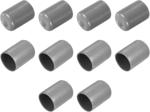 Vista 66 de uxcell 10 tapas de goma para extremos de 0.591 in de identificación, tapa de extremo redondo, protectores de rosca de tornillo, color negro