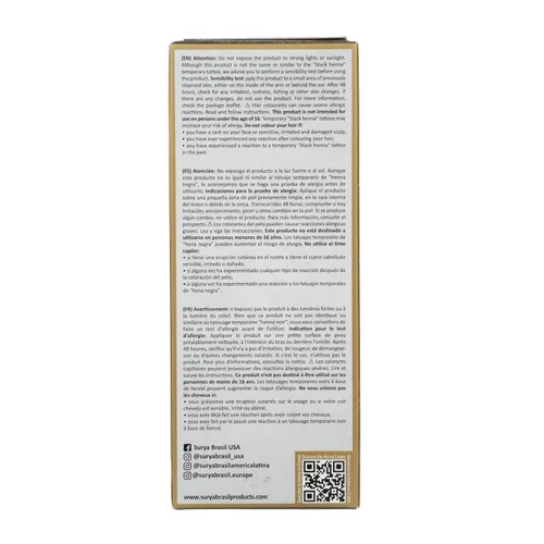 Vista 6 de Crema de Henna Surya Brasil, negro 2.31 onzas, Negro
