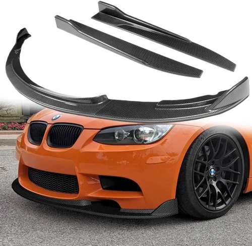 Vista 10 de Q1-TECH, 5 piezas de borde delantero + falda lateral Rocker Winglet Canard difusor ala compatible con BMW E90/E92/E93 (solo modelos M3) 2008-2013