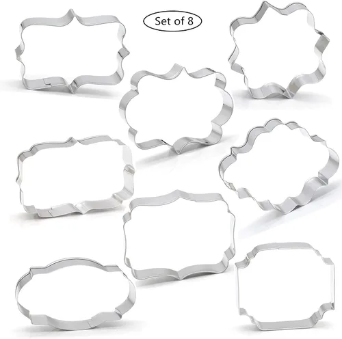 Vista 3 de Comais Juego de cortadores de galletas con forma de marco de placa de lujo
