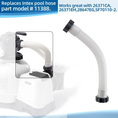 Vista 4 de Reemplazo de manguera de bomba de filtro de arena de piscina de 14 pulgadas para bombas de filtro de arena Intex y sistemas de agua salada, manguera