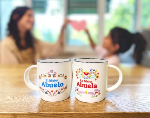 Vista 2 de Triple Gifffted Regalos para Abuelos, Las Mejores Tazas de Café de Abuela y Abuelo en Español, Mejor Abuela y Abuelo Latino, Regalo para Día