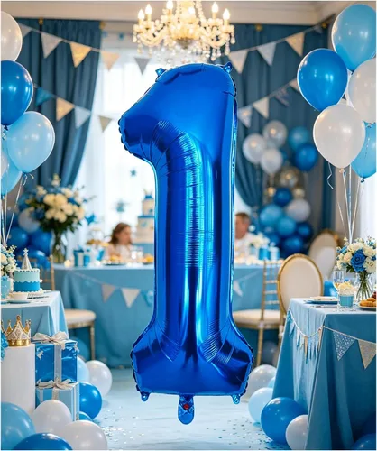 Vista 185 de Globos grandes de 40 pulgadas de números del 0 al 9, globos numéricos para decoración de fiesta de cumpleaños, globos de helio de aluminio