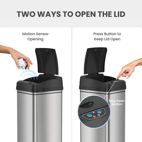 Vista 5 de iTouchless - Cubo de basura para cocina de 13 galones, con sensor, con ruedas