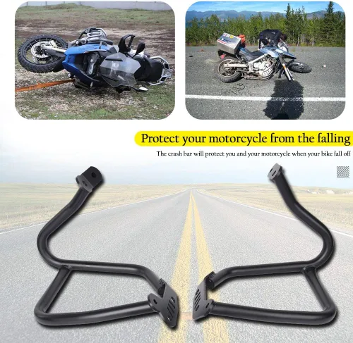 Vista 5 de Protector de motor de acero para motocicleta de carretera, barra de choque, protector de marco de jaula de acrobacias, compatible con R Nine T