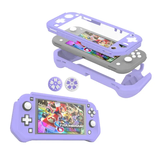 Vista 8 de FIWWAT Switch Lite - Funda protectora para Nintendo Switch Lite, compatible con Nintendo Lite, protector de pantalla, funda de agarre de mano