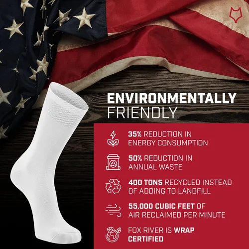 Vista 6 de FoxRiver mens Wick Dry Coolmax Ultra-lightweight Liner Crew Socks