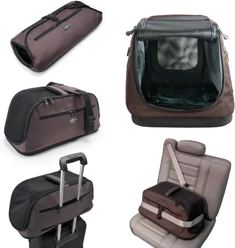 Vista 5 de Sleepypod Portador de mascotas para cabina de avión, talla única , Chocolate scuro Chocolate oscuro