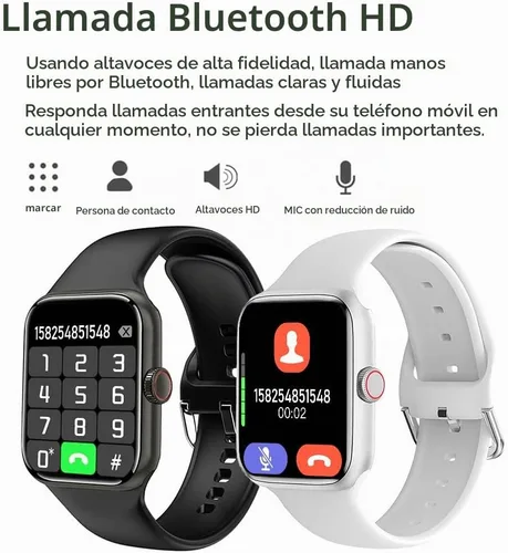 Vista 10 de Reloj inteligente para hombres y mujeres, compatible con Android iOS iPhone, pantalla táctil de 2.09 pulgadas, rastreador de actividad física, reloj