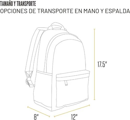 Vista 5 de Carhartt Mochila clásica para laptop de 21 L, duradera y resistente al agua con funda para laptop de 15 pulgadas, múltiples compartimentos Azul