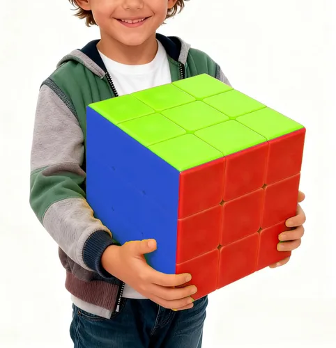 Vista 6 de Super Gran Cubo de Velocidad 3x3, Juego de Acertijo Grande sin Calcomanías 3x3 (7 Pulgadas)