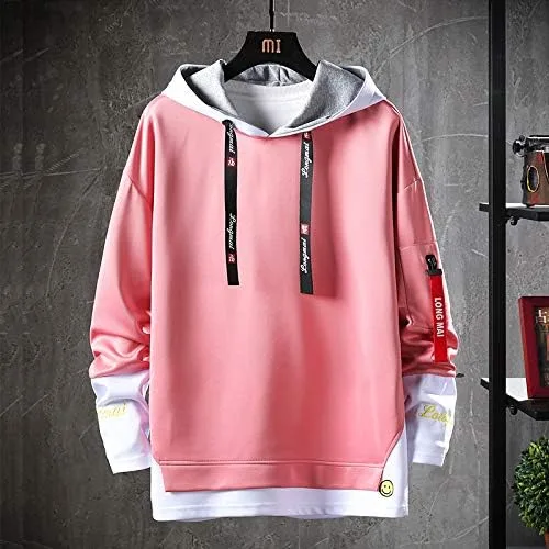 Vista 3 de USTZFTBCL Sudadera con capucha para hombre Harajuku japonesa de estilo hip hop para hombre