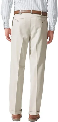 Vista 2 de Dockers - Pantalones para hombre, ajuste holgado, cómodos, caqui, plisados