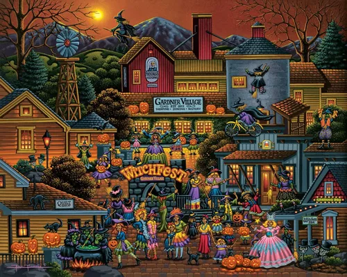 Vista 2 de Rompecabezas Dowdle Witchfest, 500 piezas