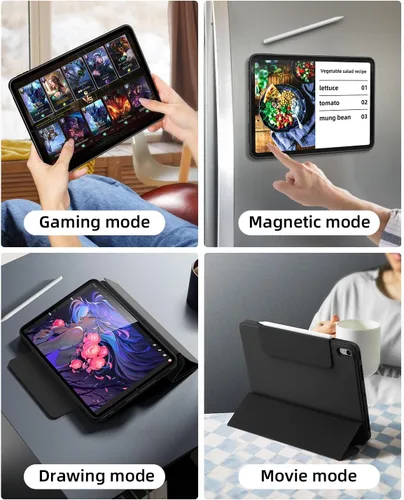 Vista 6 de Funda Magnética para iPad Air de 5ª Generación 2022 / Funda para iPad Air 4ª 2020 de Doble Capa con Folio Magnético, Ángulos Múltiples y Soporte