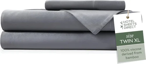 Vista 18 de Hotel Sheets Direct - Juego de sábanas 100% viscosa derivada de bambú tamaño individual - sábanas refrescantes con 1 funda de almohada