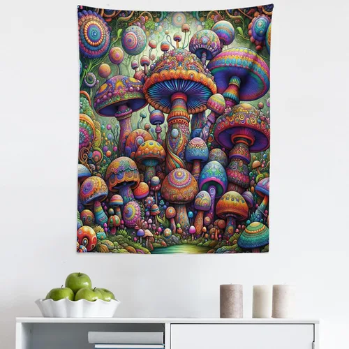 Vista 135 de Ambesonne Tapiz de arte afro, hombre negro fuerte con una corona de trazos impresión de pintura moderna, decoración de tela para colgar en la pared