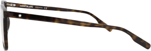 Vista 3 de Gafas de sol Montblanc MB 0174 O- 002 Havana/Transparente, Negro