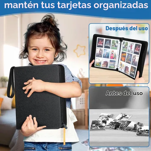 Vista 6 de Carpeta de tarjetas de béisbol de 900 bolsillos, álbum de tarjetas Negro