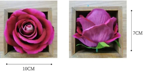 Vista 2 de 10 piezas de flores artificiales sin tallo de 3.9 in de cabeza de rosas artificiales estéticas para bodas, ramos, guirnaldas