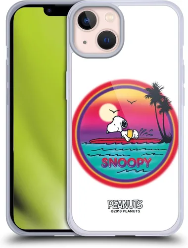 Vista 161 de Head Case Designs Funda de gel con licencia oficial de Peanuts Beach Surf Snoopy Boardwalk Airbrush [protección de grado militar] compatible