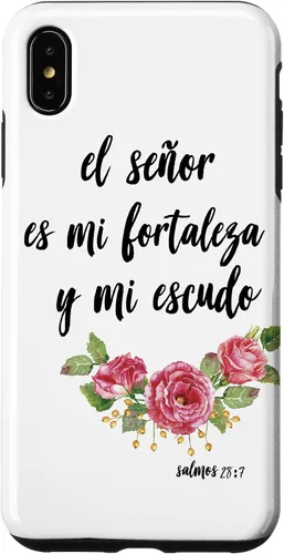 Vista 7 de Funda para iPhone 12 mini Salmos El Señor Es Mi Fortaleza Biblia Cristiana