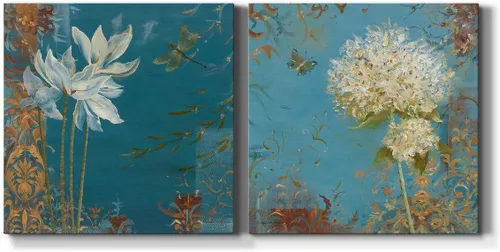 Vista 39 de Renditions Gallery Arrangement of Spring I - Arte de pared, decoración en lienzo de alta calidad con envoltura de galería, listo para colgar, 10