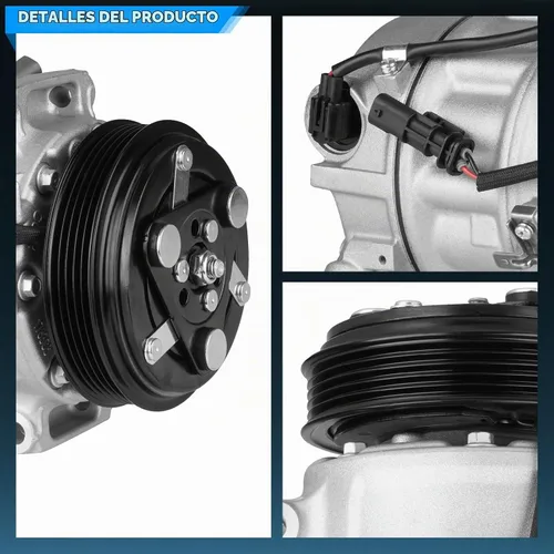 Vista 3 de Compresor de aire acondicionado A/C con embrague apto para Chevrolet Equinox 2.4L 2.4 2012-2014, apto para GMC Terrain 2.4L 2.4 2012-2015 12 13 14