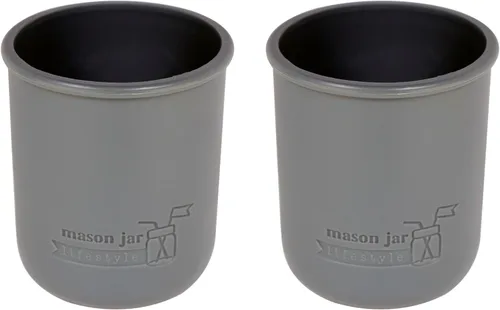 Vista 15 de Mason Jar Lifestyle Pinta de boca ancha de silicona de 16 onzas para proteger la pelota, Kerr, tarros de conservas (4, Americana Multicolor)