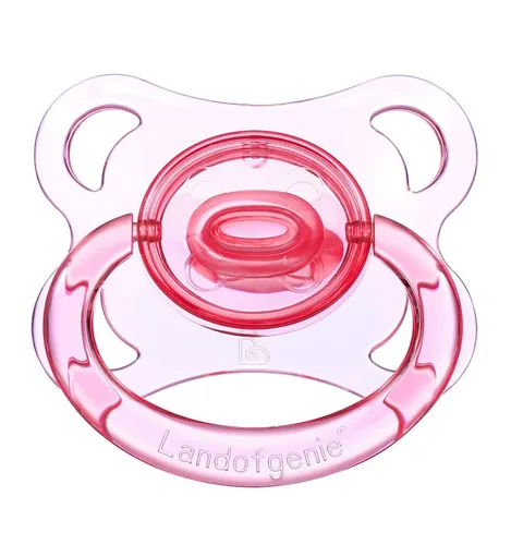 Vista 8 de Landofgenie Chupetes grandes del tamaño adulto del escudo fijado del chupete del diseño transparente