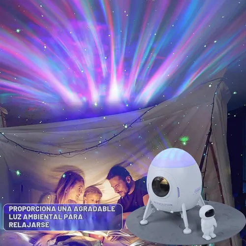 Vista 7 de Lander - Proyector de astronauta con luz nocturna, altavoz integrado Space Man Buddy LED, planetario, lámpara de astronauta, regalos con modo