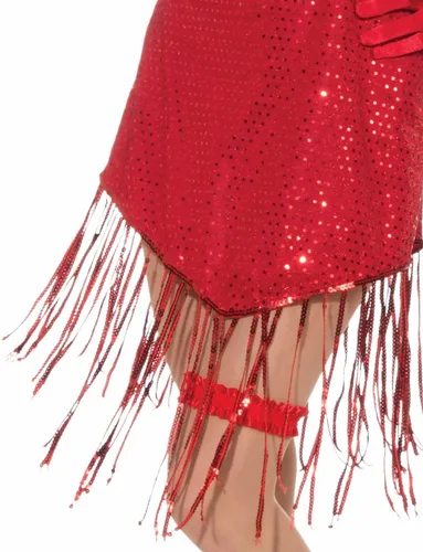 Vista 4 de Forum Novelties Roaring 20's Swingin' In Sequins Flapper Disfraz, Rojo
