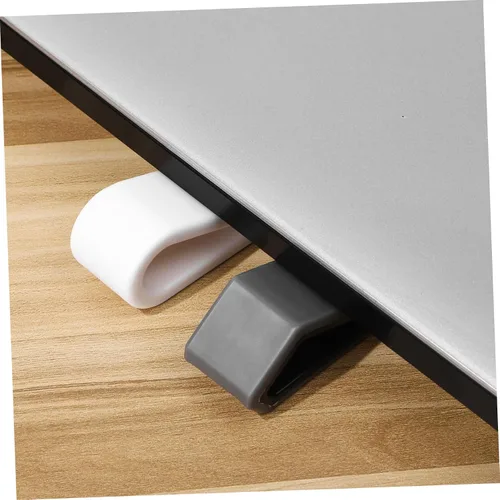 Vista 9 de Veemoon 4 soportes ajustables para computadora portátil, antideslizante, soporte elevador para escritorio, soporte universal ventilado