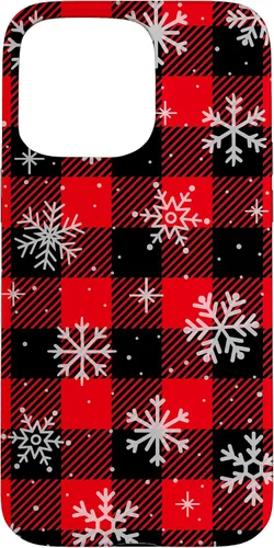 Vista 30 de iPhone 13 Copos de nieve caída nieve nieve Navidad invierno rojo cuadros caso