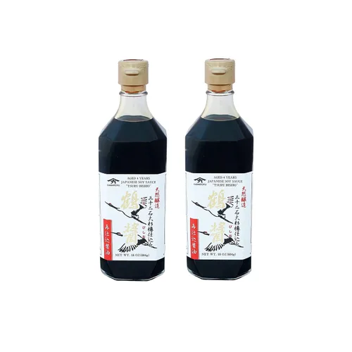 Vista 7 de Yamaroku Shoyu Pure Artisan Dark Sweet Japanese Premium Gourmet Barril añejado 4 Años, Salsa de soya Tsuru Bisiho, 18 onzas (532 ml) paquete de 1