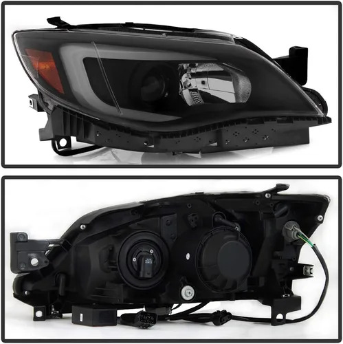 Vista 2 de ACANII - Para [modelo halógeno] Negro ahumado 2008-2014 Subaru Impreza WRX Switchback LED DRL proyector faros delanteros