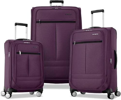 Vista 10 de Samsonite Element 3-PC Soft Side 21/25/29 (De Mano, Mediano, Grande a Cuadros), Ligero Expandible Equipaje Set 2 Bolsillos Delanteros y Laterales