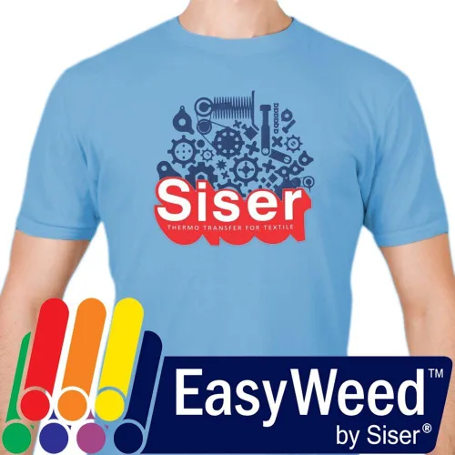 Vista 2 de Siser Easyweed vinilo para transferencia de calor HTV para camisetas 12x15 pulgadas 3 hojas precortadas