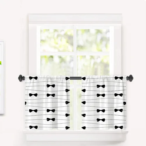 Vista 189 de Cortinas opacas de poliéster multicapa marrón con diseño de bosque natural, 2 unidades, 26 x 24 pulgadas