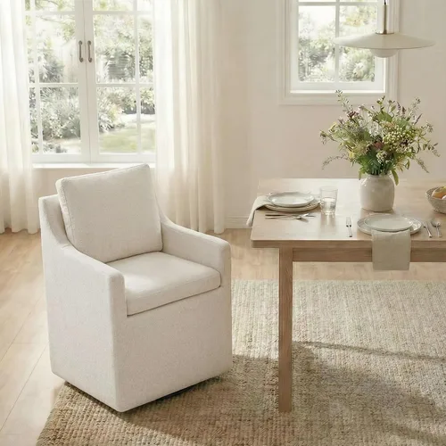 Vista 26 de KISLOT Juego de 1 sillas de comedor tapizadas con funda lavable