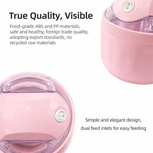 Vista 6 de Pequeña máquina para hacer helados, hace una sola porción de gelato, yogur congelado, sorbete y más postres de bricolaje con un solo toque en solo