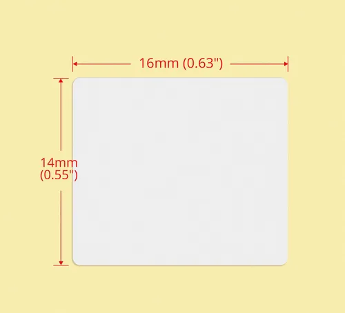 Vista 4 de dealzEpic - Etiquetas adhesivas de papel en blanco writable - 14x16mm Pegatinas en blanco - 0.551x0.630 in