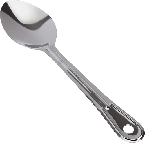 Vista 15 de Cuchara de servir súper fuerte, ergonómica de 11 pulgadas, paquete de 3 cucharas grandes de acero inoxidable para cocinar, hornear, revolver