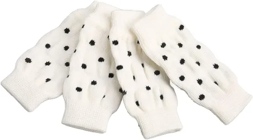 Vista 9 de Dog Elbow Protector, 4PCS Pet Leg Sleeves Knitted Leg Support Wraps with Polka Dot Design for Small Medium Dogs (S)