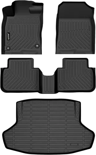 Vista 48 de Juego completo de tapetes de auto para todo tipo de clima, revestimiento automotriz para piso y maletero