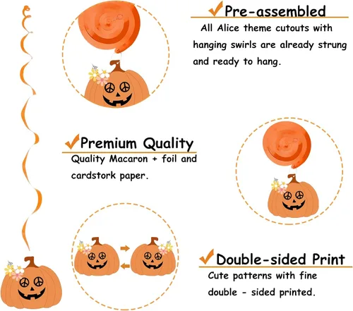 Vista 4 de 20 decoraciones geniales de Halloween, hippie de Halloween, remolinos colgantes de remolinos espeluznantes y espeluznantes serpentinas